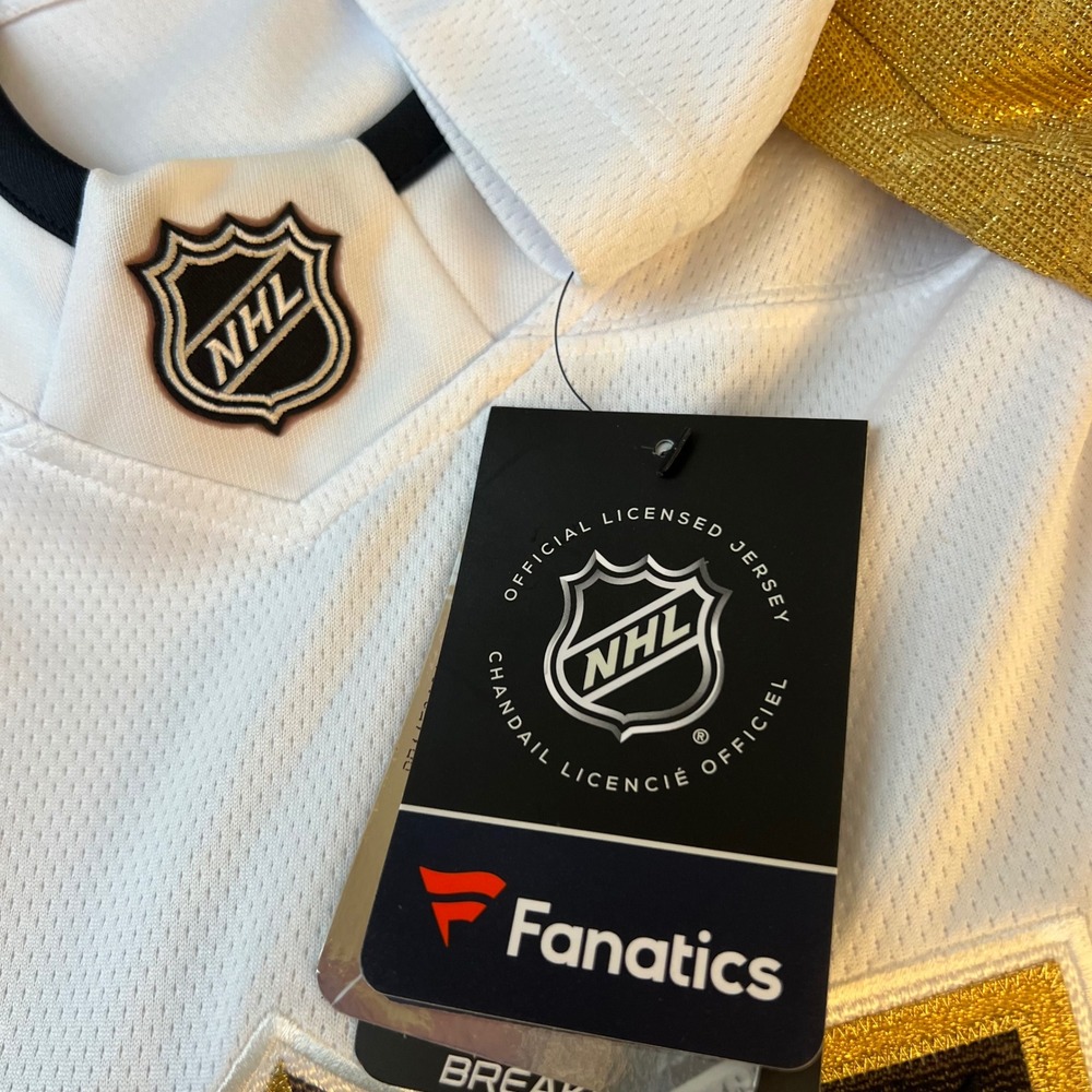 Fanatics NWT Vegas Golden Knights NHL Breakaway Away Jersey White Gold. Medium - Picture 6 of 14